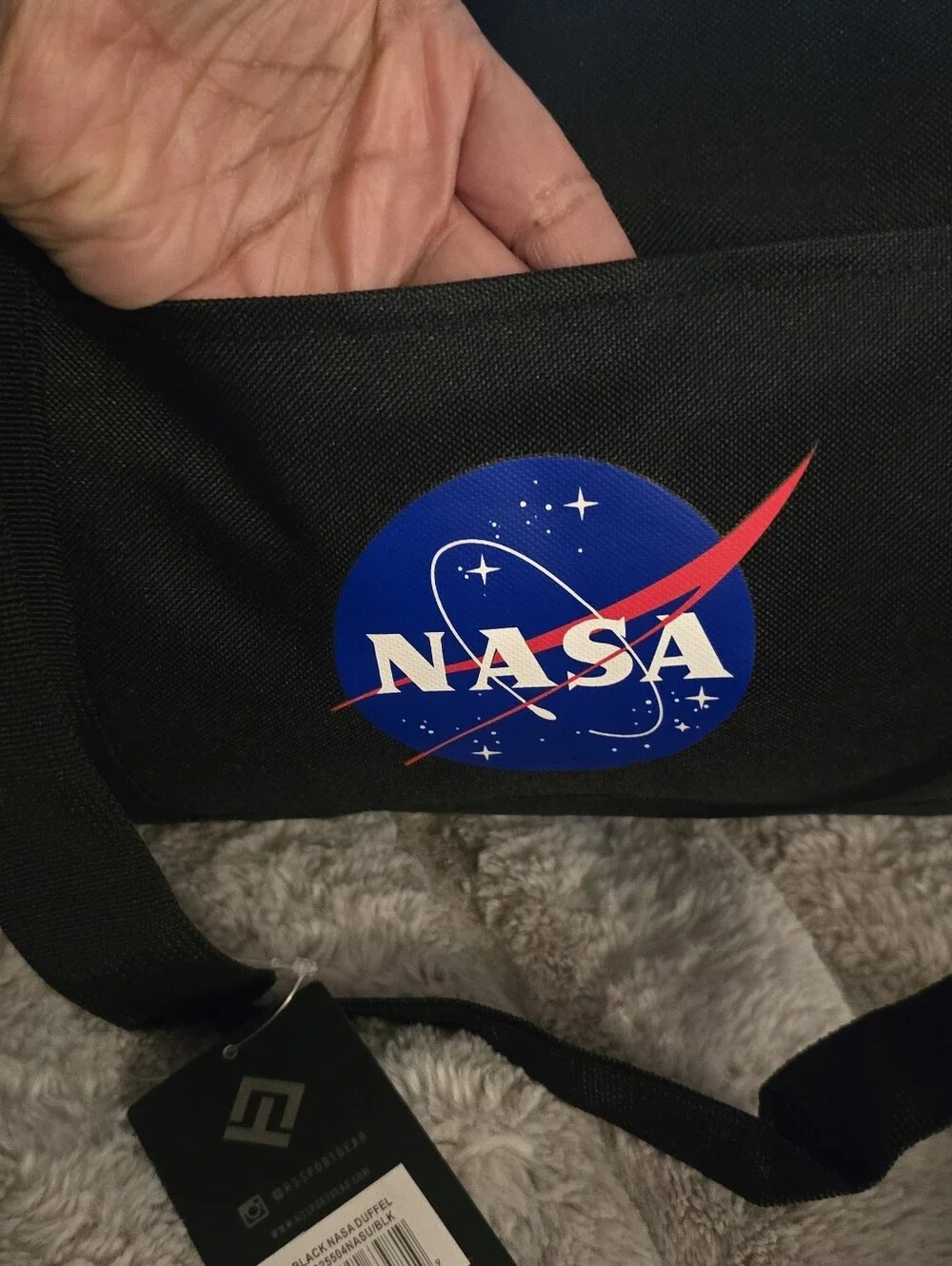 NASA Big black Duffle Bag – Men's Travel & Gym Bag